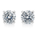 Aretes plata 925 con diamante moissanita