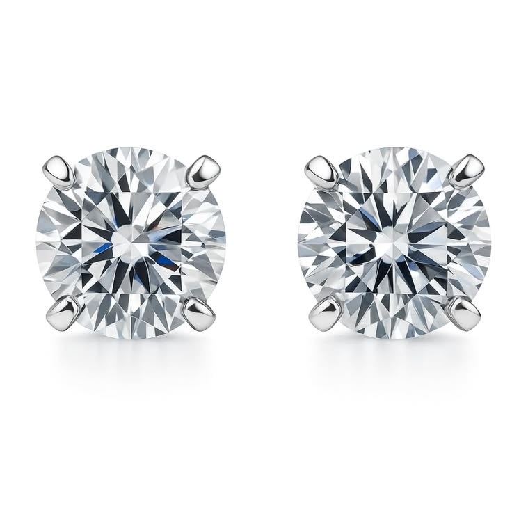 Aretes plata 925 con diamante moissanita