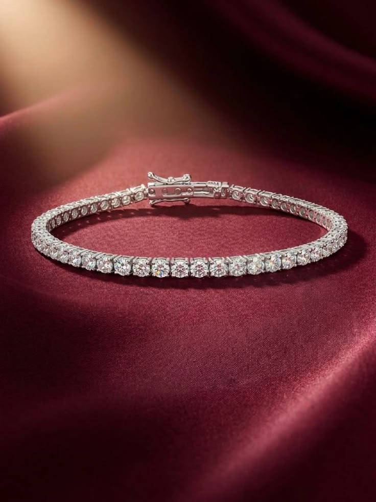Brazalete plata 925 con moissanita 3mm