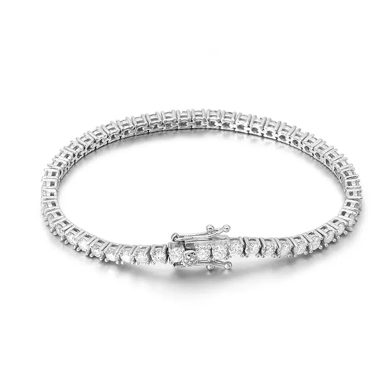 Brazalete plata 925 con moissanita 3mm