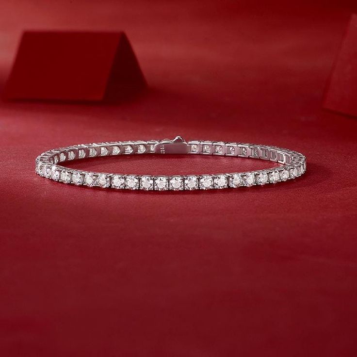 Brazalete plata 925 con moissanita 3mm